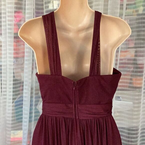 NWT Birdy Grey Kiko Mesh Cabernet Dress Gown Women’s XS Wedding Bridesmaid - Picture 7 of 11